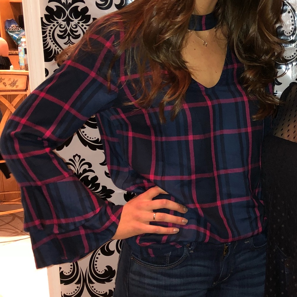 Never worn plaid top